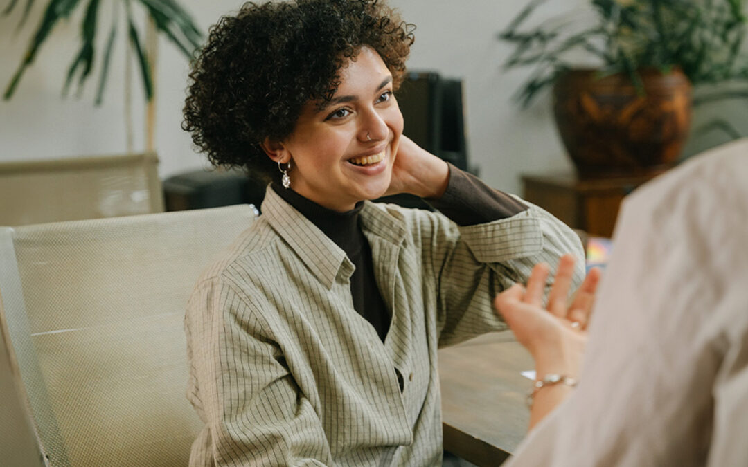Photo of a woman opening up to her therapist in a individual relationship counseling session in Baltimore, MD. This represents how you can work on reasons why relationships fail and discover new ways to improve your relationships and feel more connected with yourself and others.